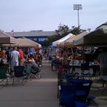 Tailgating at Omaha Rosenblatt Stadium for the 2010 College World Series