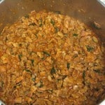 Carne de Albanil cooking