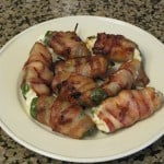 Bacon Wrapped Jalapeno Poppers on Plate