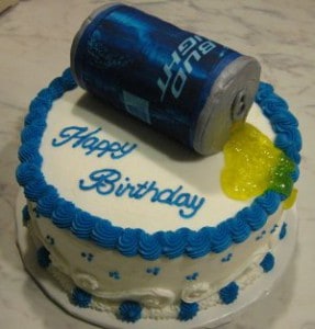 Beer Can Birthday Cake