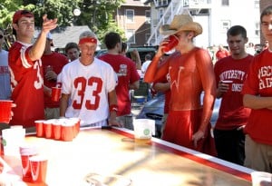 Wisconsin tailgating beer pong