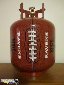 Custom Painted Football Propane Tank