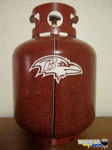 Custom Painted Football Propane Tank