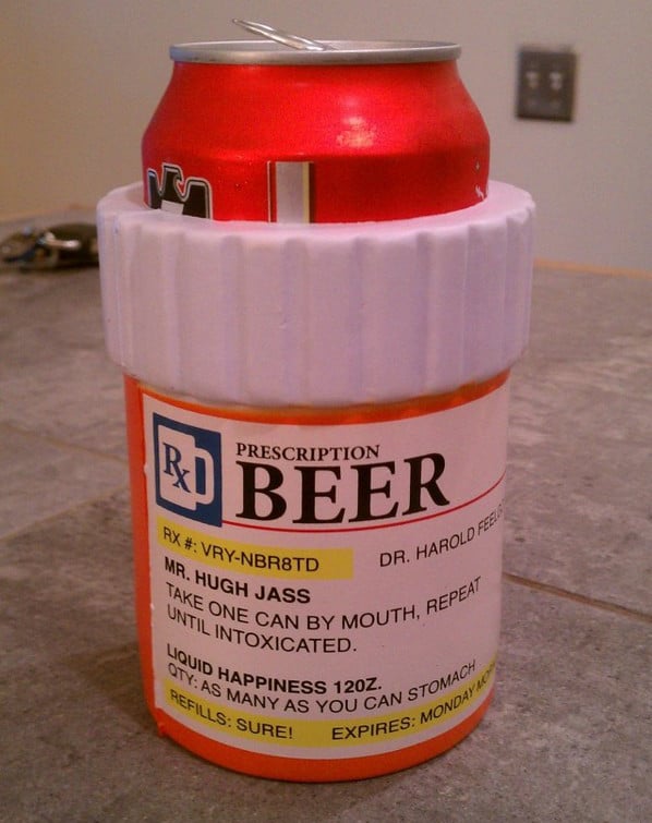 Prescription Bottle Beer Koozie