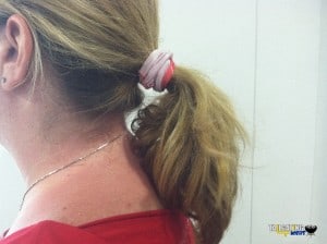 Kudu Cover used as Hair Tie