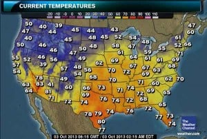 Weather Map October 3 2013
