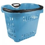 Large light blue rolling tailgating basket
