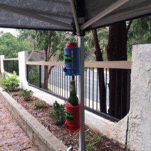 Cooler2See inside Pop-up tent leg