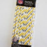 Green Bay Packers package of paper drinking straws