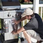 Rhino Wipes on BBQ Grill